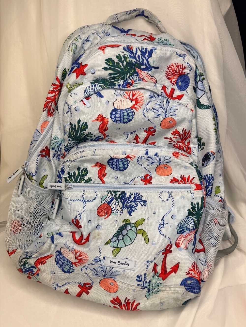 Vera Bradley Anchors Aweigh Essential Large Backpack Retired Pattern